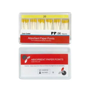 06 Taps Toelopende Wegwerpbare Wortelkanaalabsorberende Papierpunten Tandheelkundige Endodontie Katoenvezelpunten Voor Wortelkanaalreiniging - Product Image 1