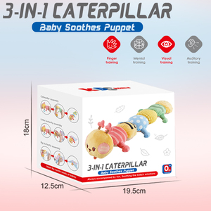 Yeni ürünler çocuklar yüksek kalite bebek duyusal yatıştırıcı peluş bebek tırtıl kelebek görünüm yumuşak peluş dolması askılı oyuncaklar - Product Image 4