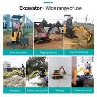 Mini-excavatrice sur chenilles de 2,2 tonnes, petite machine hydraulique pour travaux agricoles, aménagement paysager et travaux municipaux