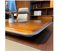 Bureau de direction moderne modulaire extensible en forme de L en bois massif pour PDG, patron, directeur avec casier de luxe