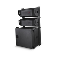 Système audio professionnel de sonorisation pour scène de concert en plein air, équipement DJ, double enceinte pleine gamme de 10 et 12 pouces, système de sonorisation en ligne