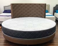 Matelas rond de qualité supérieure, taille complète, queen size, 12 pouces, matelas en mousse à mémoire de forme à poches, pliable dans une boîte, matelas en gros