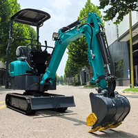 Mini-excavatrice compacte fiable avec moteur Euro5 de 1 à 1,8 tonne, commande hydraulique, en stock, directement de l'usine EPA CE