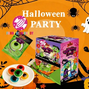 Halloween Eye Soft Candy Individually Wrapped Custom Wholesale Fruit Flavor <strong>Sour</strong> Sweets <strong>Eyeballs</strong> <strong>Gummy</strong> Candy Gummies - Product Image 1