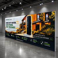 Mur d'affichage géant en tissu SEG, boîte à lumière modulaire avec cadre en aluminium rétroéclairé pour stand de toile de fond de grande taille pour salon professionnel