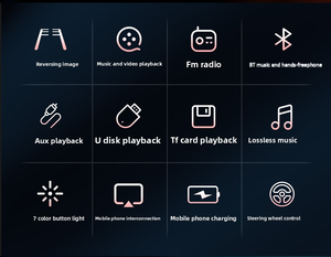 Reproductor MP3/MP5/MP4 de 2 Din y 7 Pulgadas con Pantalla Táctil, Radio Estéreo con Carplay, Amplificador, Navegación para Auto, Bluetooth, FM, WiFi Integrado - Product Image 2