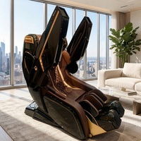 Fauteuil de massage hydro-massant 4D à gravité zéro avec massage complet du corps, design luxueux en cuir PU
