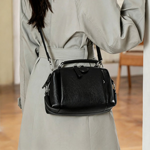 Sac Boston Zenos rétro en cuir PU, grande capacité, décontracté, bandoulière/épaule, polyvalent, toutes saisons, mode, pour trajets quotidiens - Product Image 6