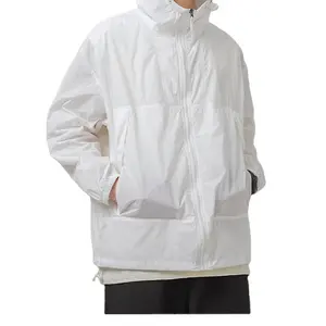 Vêtements de protection solaire anti-ultraviolet short japonais costume broderie pour hommes pantalon à cinq points vêtements de protection solaire à capuche t
