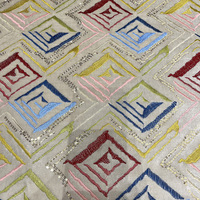 Tissu Velours de Canapé Brodé de Style Marocain Luxueux d'Usine Professionnelle avec Plus de Motifs