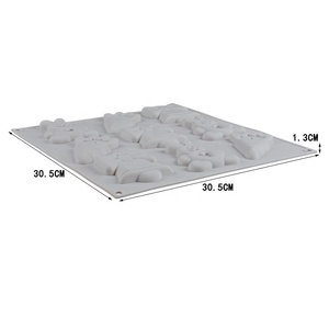 3D ซิลิโคนสำหรับอบเค้กคุกกี้ช็อคโกแลต<span class=keywords><strong>กระต่าย</strong></span>แครอทกระต่ายอีสเตอร์ - Product Image 4
