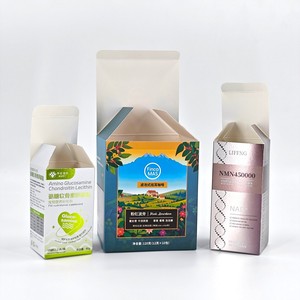 Boîtes personnalisées assorties, styles variés, pour emballage de café et aliments pour animaux, pliables, imprimées, tailles de vente au détail, avec fond automatique, en gros - Product Image 1
