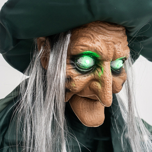 Décorations extérieures pour <span class=keywords><strong>Halloween</strong></span> Animated Talking Witch Red Eyes Haunted House Creep Prop - Product Image 3