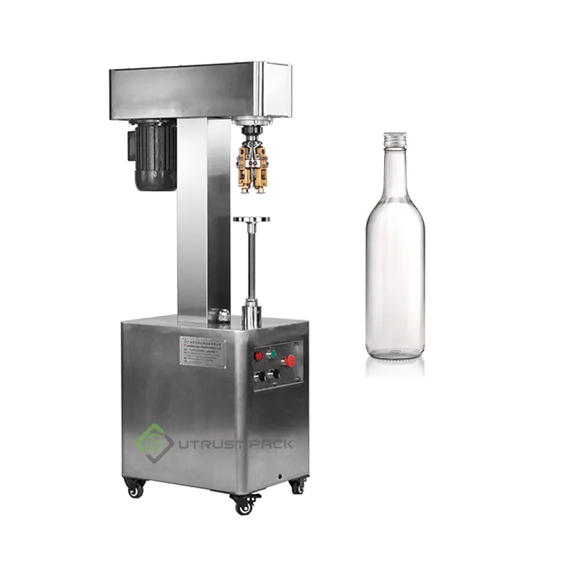 Máquina semiautomática para tapar botellas de vidrio, sellador de tapas de aluminio para botellas de vino