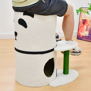Deku 3-Tier Tháp Mèo Giường Với Các Tông Gãi Pad Mèo Cây Tháp Căn hộ Đồ Nội Thất Scratch Bài Cho Mèo Con Vật Nuôi Nhà Chơi - Product Image 6