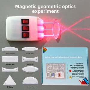 Kit de Experimentos de Óptica Geométrica Magnética, Refracción, Reflexión de Luz, <span class=keywords><strong>Prisma</strong></span> Triangular, Lentes Recubiertas, Kit de Enseñanza para Aula y Laboratorio - Product Image 2