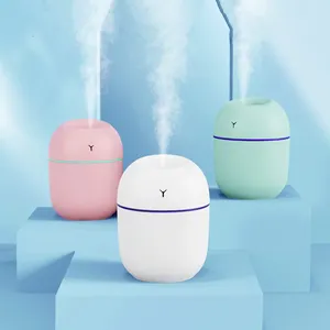 Mini humidificateur œuf avec port USB, étiquette privée 220ml, humidificateur, lumière nocturne, bouteille d'oxygène, pour bébé, à brume ultrasonique