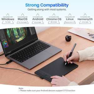 <span class=keywords><strong>Tablette</strong></span> <span class=keywords><strong>graphique</strong></span> <span class=keywords><strong>Huion</strong></span> H641P pour le dessin et la conception artistique, petite taille, avec stylet tactile - Product Image 5