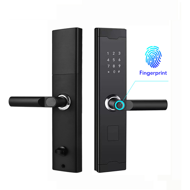 Top Quality Smart Digital Fingerprint Locker Door Lock with USB Charging Black