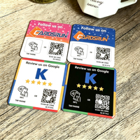 Plaque en acrylique NFC étanche avec code QR pour avis Google, autocollant NFC en acrylique pour INS/MENU, autocollant Google NFC