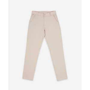 Pantalon chino élégant en coton mélangé haut de gamme pour les femmes de bureau taille élastique coupe ajustée conception avant droite vêtements d'été quotidiens - Product Image 6