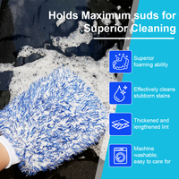 Gant de lavage de voiture en microfibre à poils longs et très doux, personnalisé, pour le nettoyage des vitres et le detailing automobile