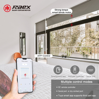 Persianas Tubulares de Doble Capa Motorizadas Inteligentes 2.4g Negras para Ventanas de Mesa con Control Wifi, Obturador Central Tuya 2.4g