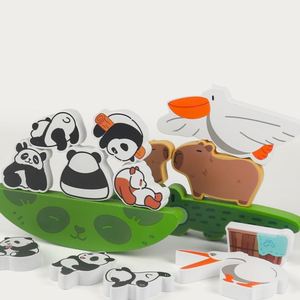 Cartoon Cute Animals Balance Blocks Montessori Boys Girls Kids Capybara Panda Stacking Wooden Toys - Product Image 4
