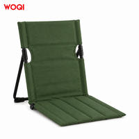 WOQI Siège de plage pliant sans pieds, chaise de sol rembourrée avec dossier, chaise longue ultra-plat portable pour pelouse OEM