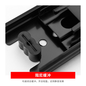 Glissières de tiroir à trois sections en acier de 36 pouces à fermeture douce pour armoires, bureaux d'ordinateur, plateaux et étagères - Product Image 4