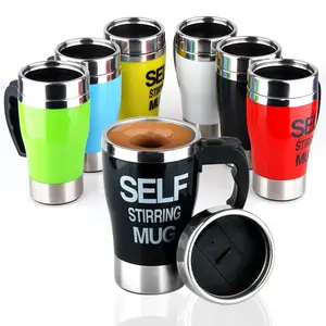 OEM Lazy Auto Double Wall Automatic Self Stirring Coffee Cup Self Stirring Mug Stainless Steel Minimalist Mugs Drinking Coffee