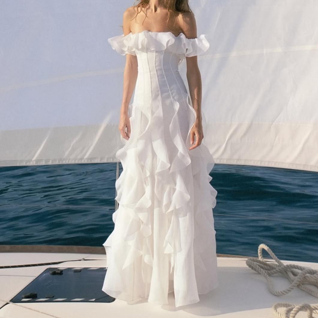 Slim Fitting Wedding Gowns - Elegant Long Sleeve Design