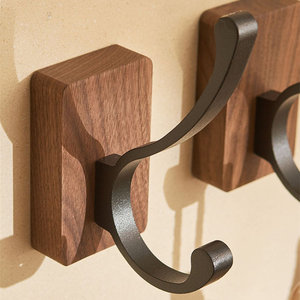 Solid Wood <strong>Hook</strong> Walnut Hanging Hanger Coat Storage Rack <strong>Home</strong> <strong>Key</strong> <strong>Decoration</strong> <strong>Hook</strong> - Product Image 6