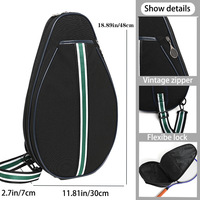 Nouveau Sac de Raquette en Toile 2025 pour Femmes et Hommes – Tennis/Pickleball/Badminton – Grande Capacité, Style Vintage Tendance pour Sports de Plein Air