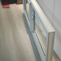 Ventana Francesa de Diseño Europeo con Pantalla de Fibra de Vidrio, Vinilo UPVC, Doble Acristalamiento, Color Blanco, Abatible, con Opción Automática