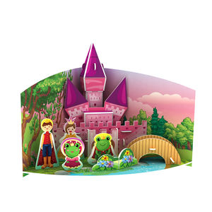 Puzzle de conte de fées 3D pour petites filles, en papier, bricolage, assorti, 19 pièces - Product Image 5