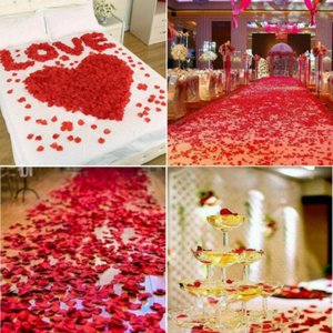 1000 pièces romantique nuit frais pétales de fleurs pour les mariages soie <span class=keywords><strong>Rose</strong></span> pétales rouge Faux <span class=keywords><strong>Rose</strong></span> pétales saint valentin mariage décoration - Product Image 2