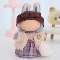 Vêtements pour poupées en peluche de 17 cm, 24 designs variés, série mode anime cool et mignonne, chemises et hauts unisexes en nylon, pour 1 à 4 ans et 14 ans et plus