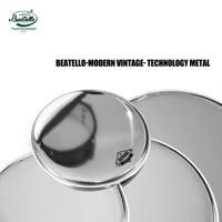 Beattello Mirror Finish Drum Head Skin Pack 10/12/14/16-Inch Snare Tom Bass Kick White Drumhead Accessories