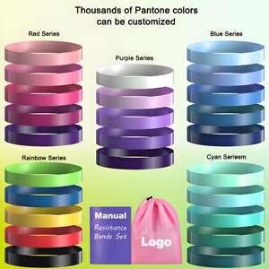 Di alta Qualità tpe attrezzature da palestra logo personalizzato per il fitness bungee elastico hip resistenza de bande - Product Image 3