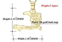 Collier avec pendentif carte pays hawaïen pour femmes et filles, bijou personnalisé, en acier inoxydable, en or 18k, pendentif tendance