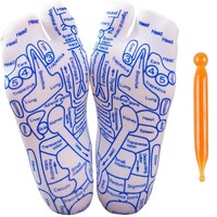 Chaussettes de Massage du patrimoine chinois Chaussettes de chaîne d'acupression Chaussettes méridiennes décontractées à point d'acupuncture