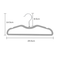 Étagère de rangement pour enfants avec cintre anti-dérapant en velours de 30 CM nouveau type de conception de flocage pour armoire ou salle de bain