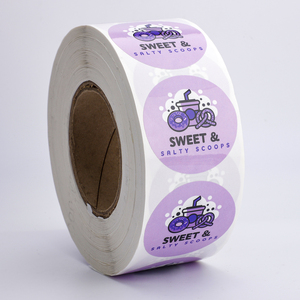 Étiquettes autocollantes rondes personnalisées en vinyle imperméable pour gobelets de crème glacée, résistantes au congélateur, pour l'emballage de desserts congelés - Product Image 6