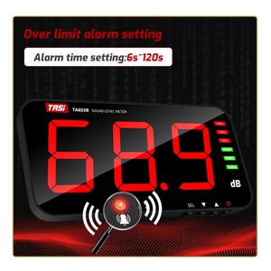 Medidor de Nivel de Sonido de Pared Grande con Pantalla LCD de 13 Pulgadas, OEM ODM TASI TA653A, 220V, con 1 Año de Garantía - Product Image 3