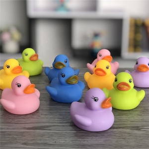 Colorful 6cm Soft Mini PVC Squeaker Sound Bath <strong>Floating</strong> Toy Rubber <strong>Duck</strong> - Product Image 2