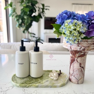 <span class=keywords><strong>Plateau</strong></span> de vanité de luxe en <span class=keywords><strong>marbre</strong></span> vert émeraude, organisateur double face en pierre naturelle pour salle de bain et décoration de <span class=keywords><strong>table</strong></span> basse - Product Image 3