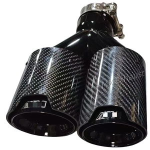 Venta directa de fábrica Compatible para BMW 2021 <span class=keywords><strong>2022</strong></span> 2023 G23 <span class=keywords><strong>M440i</strong></span> G20 G21 M340i G42 M240i Punta de escape de fibra de carbono negra de 4 salidas - Product Image 1