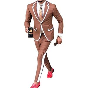 جديد وصول زر واحد رفقاء الشق التلبيب العريس البدلات الرسمية 2 قطعة الرجال الدعاوى الزفاف/حفلة موسيقية أفضل السترة (سترة + السراويل) - Product Image 2