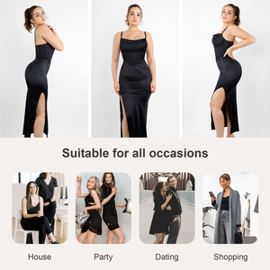 Venta al por mayor Mujeres Shaperwear Corsé incorporado Body Falda plisada Conjunto de dos piezas con <span class=keywords><strong>posavasos</strong></span> extraíbles - Product Image 6